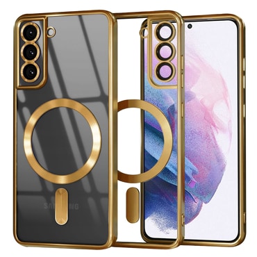 Tok Techsuit "Luxury Crystal MagSafe" Samsung Galaxy S21 Plus készülékhez - gold