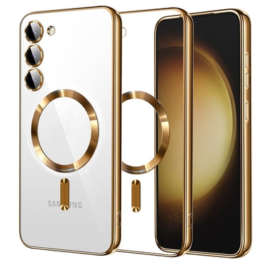 Tok Techsuit "Luxury Crystal MagSafe" Samsung Galaxy S23 Plus készülékhez - gold