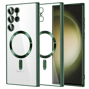 Tok Techsuit "Luxury Crystal MagSafe" Samsung Galaxy S23 Ultra készülékhez - deep green