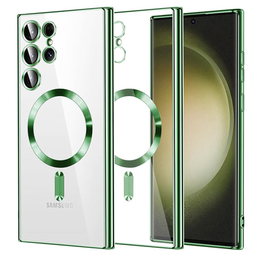 Tok Techsuit "Luxury Crystal MagSafe" Samsung Galaxy S23 Ultra készülékhez - light green