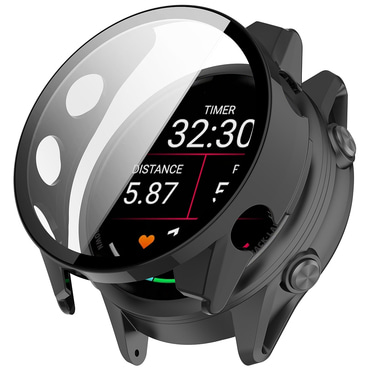 Techsuit "Defense360 Pro" tok kijelzővédővel Garmin Forerunner 70 / 170 készülékhez - black
