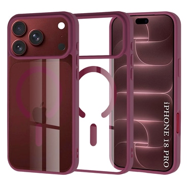 Tok Techsuit "MagSafe Pro" iPhone 17 Pro / 18 Pro készülékhez - dark cherry