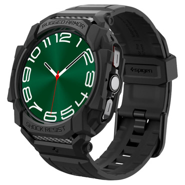 Szilikon szíj tok Spigen "Rugged Armor Pro" Samsung Galaxy Watch Ultra 47mm / Watch Ultra 2 készülékhez - black