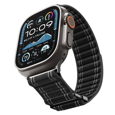 Textil szíj Spigen "WBF0" Apple Watch (44 / 45 / 46 / 49mm) készülékhez - black
