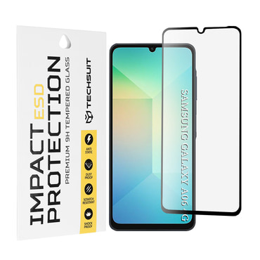 Teljes testet védő képernyővédő üveg Techsuit "ESD" Samsung Galaxy A06 / A07 / A08 4G készülékhez - black