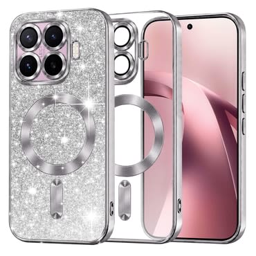 Techsuit "Luxury Glitter MagSafe" TPU gél tok Xiaomi 17T készülékhez - silver