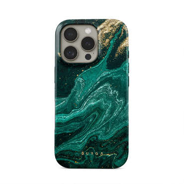 Prémium Burga Tough MagSafe "emerald pool" tok iPhone 16 Pro Max készülékhez