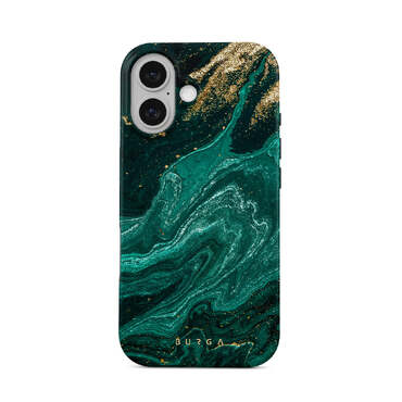Prémium Burga Tough MagSafe "emerald pool" tok iPhone 16 készülékhez