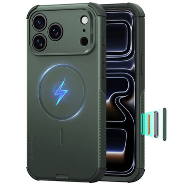 Hibrid tok ESR "Cyber HaloLock" iPhone 17 Pro / 18 Pro készülékekhez - olive green