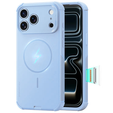 Hibrid tok ESR "Cyber HaloLock" iPhone 17 Pro Max / 18 Pro Max készülékekhez - light blue