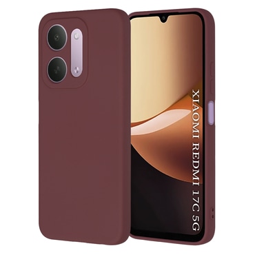 Techsuit SoftFlex szilikon tok Xiaomi Redmi 17C 5G készülékhez - plum red