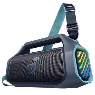 Bluetooth hangszóró Anker "SoundCore Boom 2 Plus" Bluetooth 5.3, 140W, BassUp 2.0, IPX7, RGB világítás - blue
