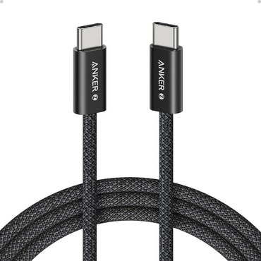 Töltő- és adatátviteli 240W USB-C - USB-C káfehér Anker "Zolo A8060H12" - 1.8m - black