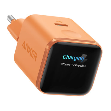 Fali 45W töltő Anker "Nano (A121DGO1)" GaN, Smart Display, Care Mode - orange