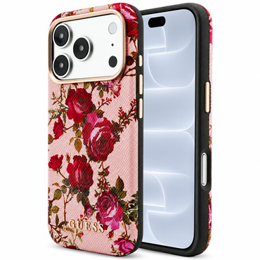 Tok Guess "Blossom Roses Print MagSafe" iPhone 17 Pro / 18 Pro készülékhez - pink