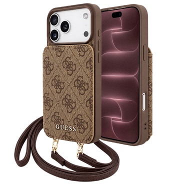 Tok Guess "Hardcase 4G Crossbody Cardslot" iPhone 17 Pro Max / 18 Pro Max készülékhez - brown