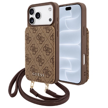 Tok Guess "Hardcase 4G Crossbody Cardslot" iPhone 17 Pro / 18 Pro készülékhez - brown