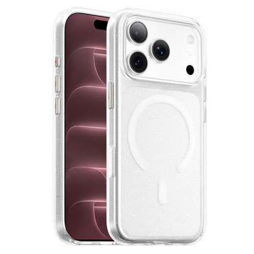 Tok Blueo "Crystal Pro Anti-Drop MagSafe" iPhone 17 Pro Max / 18 Pro Max készülékhez - glitter transparent