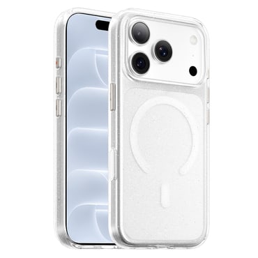 Tok Blueo "Crystal Pro Anti-Drop MagSafe" iPhone 17 Pro / 18 Pro készülékhez - glitter transparent