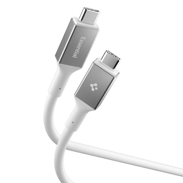 Töltő és adatátviteli 100W USB-C - USB-C káfehér Spigen "EB10020CC" - 5Gbps - 2m - white