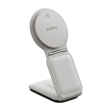 Autós tartó Baseus "PrimeTrip C02" vezeték nélküli töltéssel 15W - moon white