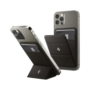 Mágneses pénztárca Spigen "MagFit Smart Fold" 2 kártya tartóval és MagSafe kompatibilitással - gunmetal