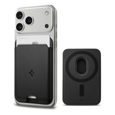 Spigen "Valentinus Wallet MagFit" mágneses pénztárca 2 kártyának - black