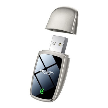 Vezeték nélküli CarPlay adapter Yesido "KM29" USB-C, Bluetooth V4.2, 1080p, Dual-Band Wi-Fi 5G/2.4G, OTA frissítés - gray