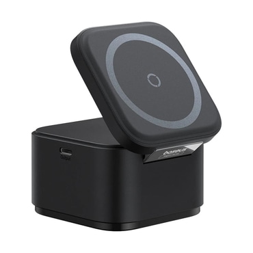 Vezeték nélküli 25W töltőállomás Baseus "Charging Station" MagSafe Qi USB-C - black