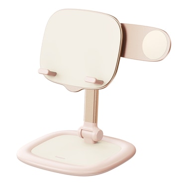 Asztali állvány Baseus "Seashell" táblagépek és telefonok számára, MagSafe - baby pink