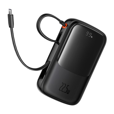 Power bank Baseus "Qpow Pro Plus" 10000mAh 22.5W Lightning-vel, 2x USB-C és USB - black