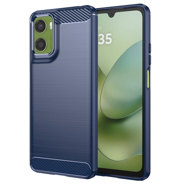 TPU gél tok "Brushed Carbon" Motorola Moto G06 készülékekhez - kék