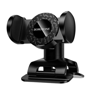 Autós tartó Borofone "BH142" műszerfalra, 360°-os forgatás, állítható kapocs - black