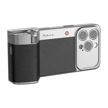 Fotós készlet iPhone 16 Pro készülékhez PGYTECH RetroVa grip-pel, tokkal, Bluetooth kioldóval és beépített akkumulátorral - black