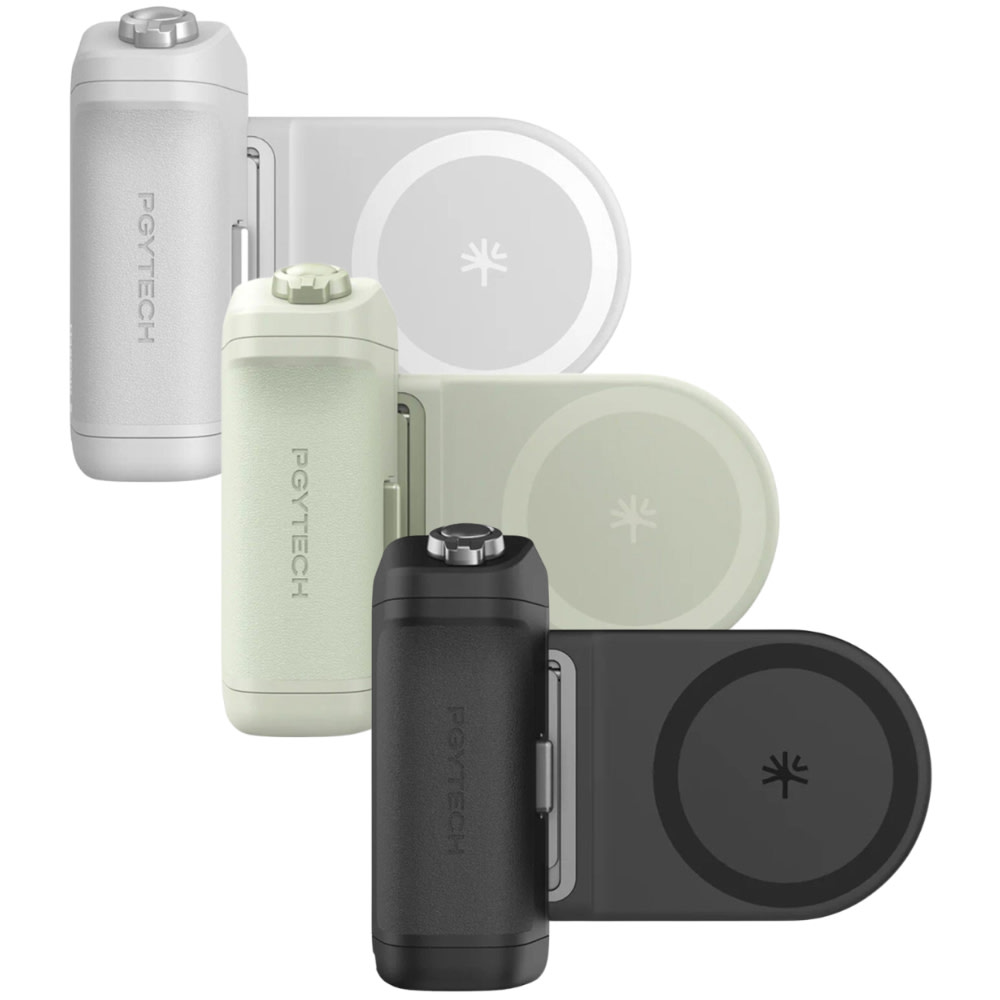 Telefonhoz való PGYTech MagCam 2 mágneses fotós fogantyú vezeték nélküli töltéssel, powerbankkal és Bluetooth távirányítóval