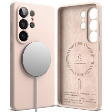 Tok Ringke "Silicone Magnetic" Samsung Galaxy S26 Ultra készülékekhez - pink sand