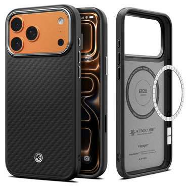 Tok Spigen "Enzo Aramid T MagSafe" iPhone 17 Pro Max / 18 Pro Max készülékhez - silver