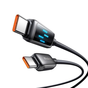 Töltő és adatátviteli 100W USB-C - USB-C káfehér Mcdodo "CA-4250" - LED kijelző - 480Mbps - 1.2m - black