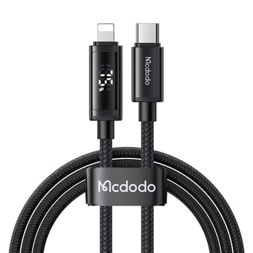 Töltő- és adatkáfehér 36W USB-C Lightning Mcdodo "CA-7990" - 480Mbps - 1.2m - black