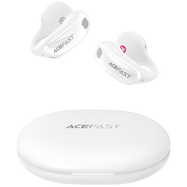 Bluetooth fülhallgató Acefast "Aceclip Pro" BT 5.4 két zajszűrő mikrofonnal, 400mAh, IP55 - white