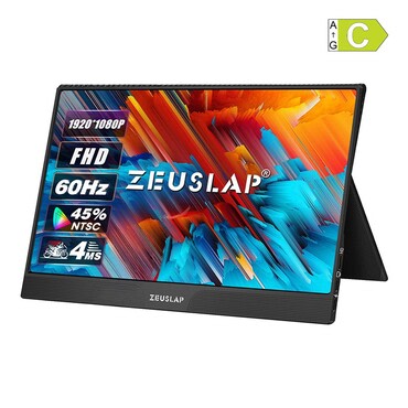Hordozható monitor Zeuslap "Z15ST" 15.6" IPS érintőképernyő, Full HD 1920×1080