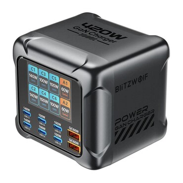 Töltőállomás Blitzwolf "BW-S33" 420W 6x USB-C, 2X USB-A