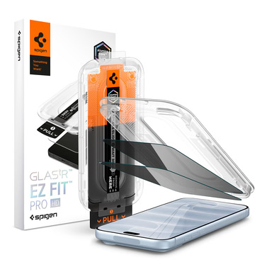 (2-pack) Képernyővédő üveg Spigen "Glas.tR EZ-FIT Pro HD (AGL12027)" iPhone 18 Pro készülékhez - privacy
