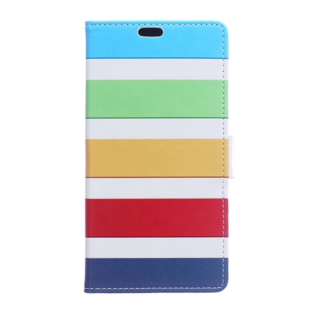 Divatos nyitható tok "Color Stripes" LG Stylus 2 készülékekhez