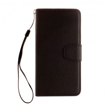 Nyitható tok "Litchi" iPhone SE 2022 / iPhone SE 2020 / iPhone 8 / iPhone 7 készülékekhez – fekete