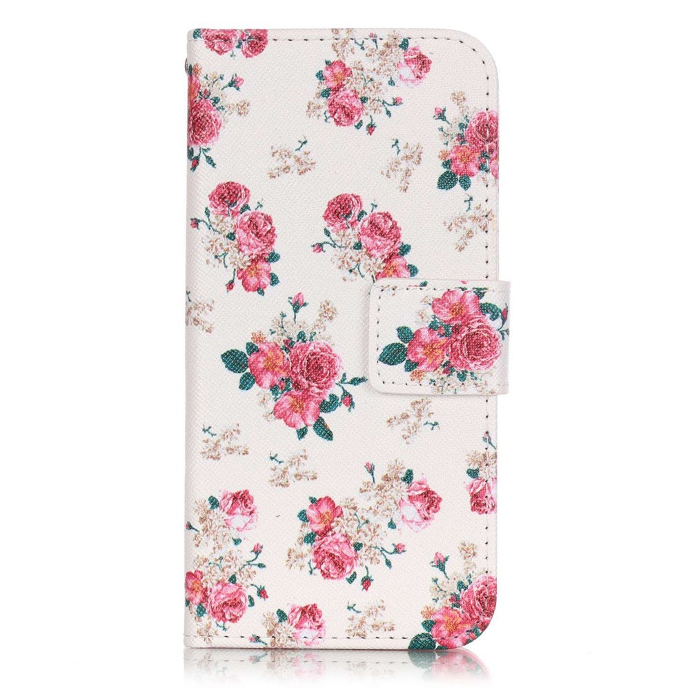Divatos nyitható tok "Wild Peonies" iPhone 8 / iPhone 7 készülékekhez