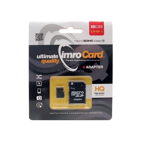 Micro SD memóriakártya Imro Class 10 - 16GB