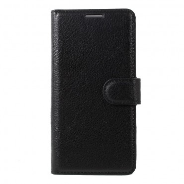 Nyitható tok műbőrből Huawei P10 készülékekhez – fekete