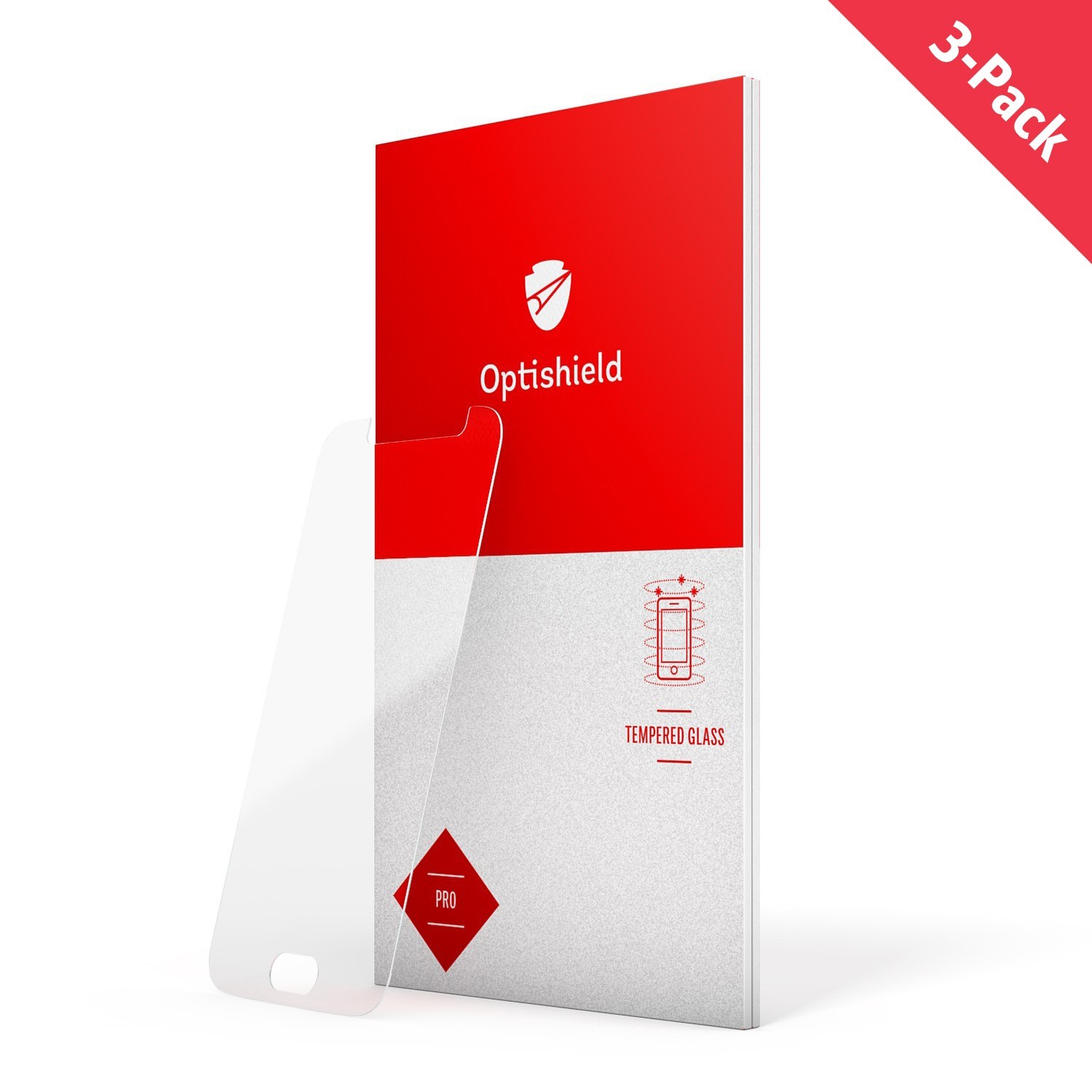 3-Pack prémium Optishield Pro védőüveg Samsung Galaxy A6 2018 telefonhoz
