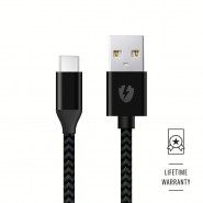 Optishield® THOR USB-C kábel kevlárral kiegészítve és élettartamú garanciával - 1.2m